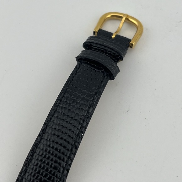 Bulova Hersey's Watch‎ Women 25mm Case Black Leather Band- New Battery - Picture 4 of 9